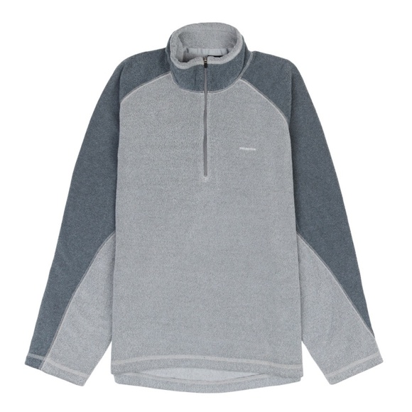 ❤️ PATAGONIA El Cap Mid Gray heather 1/4 zip Fleece Pullover E2 - Picture 1 of 9